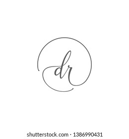 D R letter logo design vector