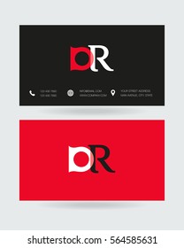 D & R Letter logo design vector element Business card