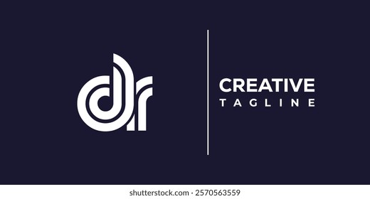 D and R logo design. DR abstract Letters Logo Monogram. This logo design is the process of creating a visual symbol that represents a brand, company, or individual.