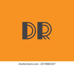 D and R logo design. DR abstract Letters Logo Monogram. This logo design is the process of creating a visual symbol that represents a brand, company, or individual.