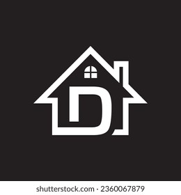 D real estate logo design. Real estate company logo design. Construction and real-estate company logo vector