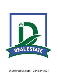 d logótipo do vetor imobiliário,