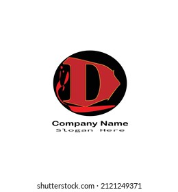 D red letter logo on a white background.