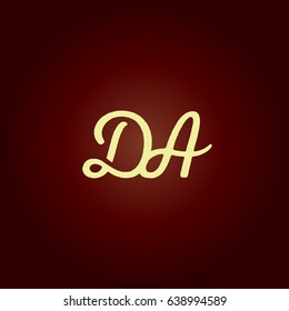 D A running letter joint logo vector template