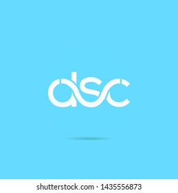 D S C joint round letters design vector template