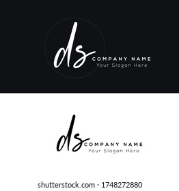  D S DS Initial letter handwriting and signature logo.	
