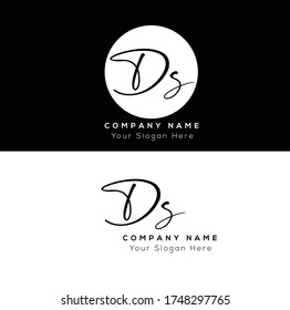  D S DS Initial letter handwriting and signature logo.	
