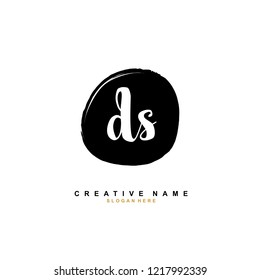 D S DS Initial logo template vector