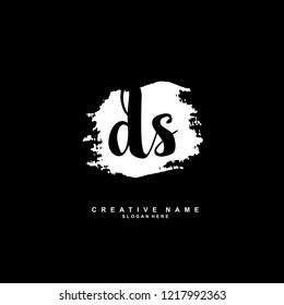 D S DS Initial logo template vector