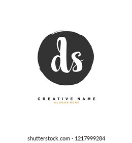 D S DS Initial logo template vector