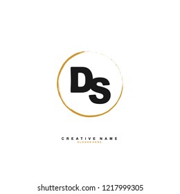 D S DS Initial logo template vector