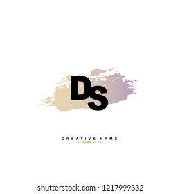 D S DS Initial logo template vector