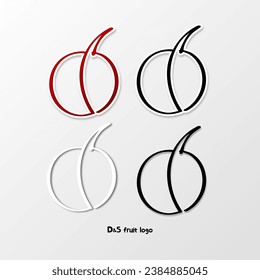 logotipo de diseño de frutas d y s 