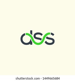 D S S joint letters logo design vector template