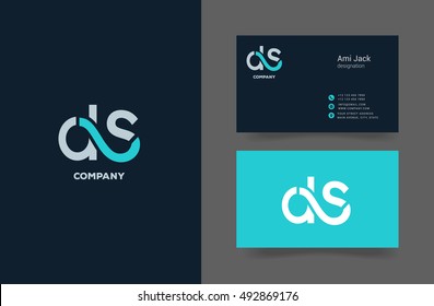 D S Letter logo, with Business card template
