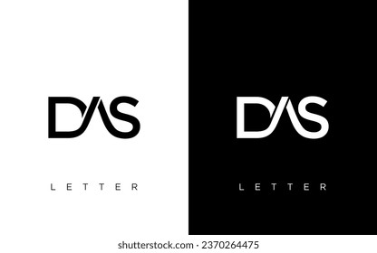 D A S letter logo creative design. DAS icon template
