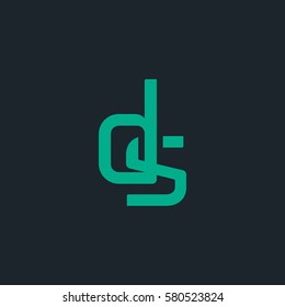 D & S Letter logo design vector element