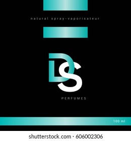 D & S Letter logo with Packaging design vector template