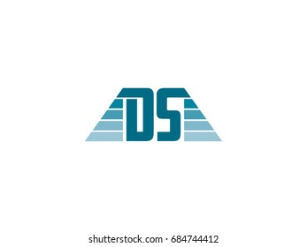 D and S letter vector icon