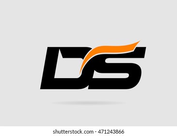 D and S logo vector. logotype template
