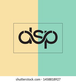 D S P letters joint logo design vector template