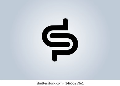 D s p letters logotype, tracking negative space