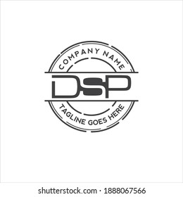 D S P Monogram Initial Letter Logo Design Vector Image