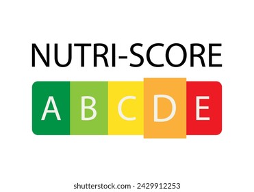 Puntuación D en la etiqueta de puntuación nutricional o puntuación nutricional.