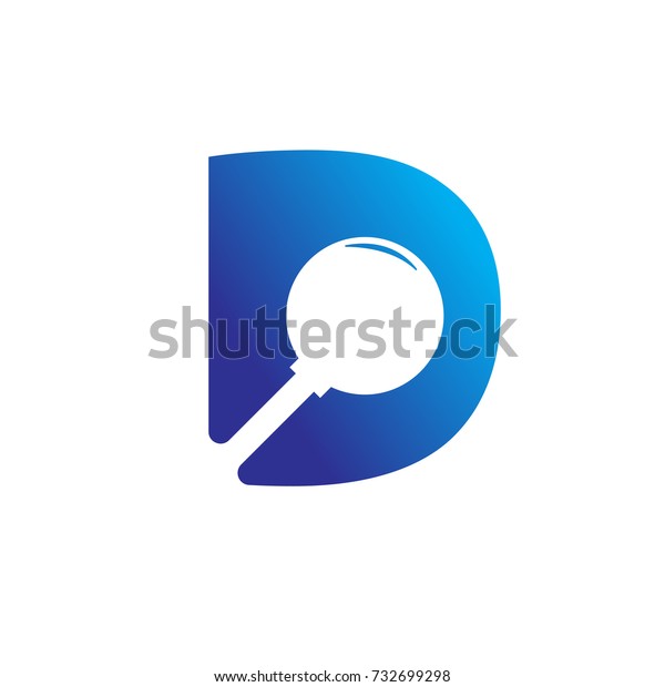 D Search Initial Logo Vector Stock Vector Royalty Free