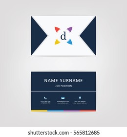 D Simple Id Card With Alphabet Logo or Icon For Your Business