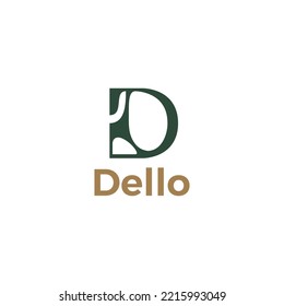 D Simple Logo Design. Initial D Monogram Logo Identity for Branding, Business, Real Estate, Fasion and Luxury Brand