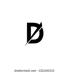 D Slash Letter Vector Logo Stock Vector (Royalty Free) 1321241513 ...