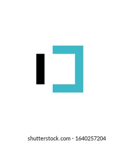 i d square logo design vector template