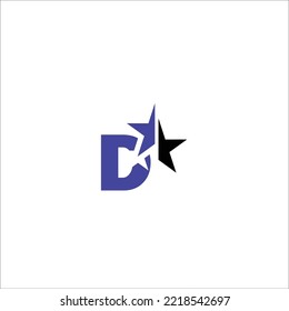 D star vector logo design