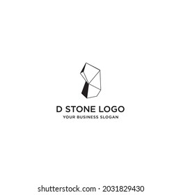 D STONE LOGO DESIGN VECTOR