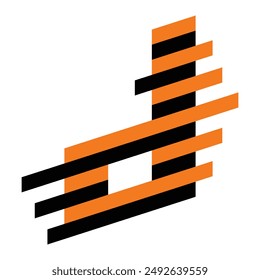 d stripes logo icon template 1