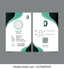 D Studio Id Card Design Template - Id Card Template - Identity Card  - Horizontal Id Card - Personal Identity