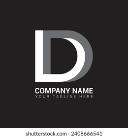 D style logo icon shape