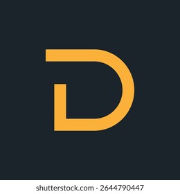 D style logo icon shape
