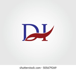 D and I Swoosh Initial Logo Vector