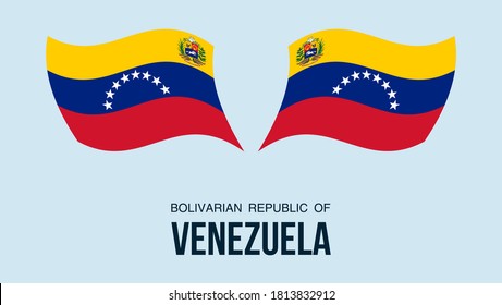 d símbolo aislado en la bandera nacional de fondo. Tarjeta de saludo Día de la Independencia Nacional de la República Bolivariana de Venezuela. Cartel de ilustración con bandera de estado realista.