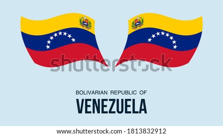 d symbol isolated on background national banner. Greeting card National Independence Day of the Bolivarian Republic of Venezuela. Illustration banner with realistic state flag.