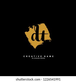 D T DT Initial logo template vector