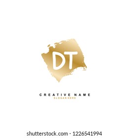D T DT Initial logo template vector