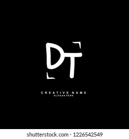 D T DT Initial logo template vector