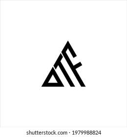 D T F Buchstaben Logo kreatives Design. DTF-Symbol