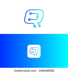 D tech letter logo design, D icon, 