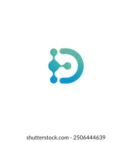 D technology illusion design logo icon