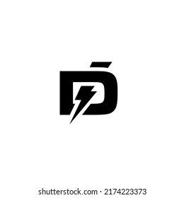 D and thunderbolt logo, can be use on all media