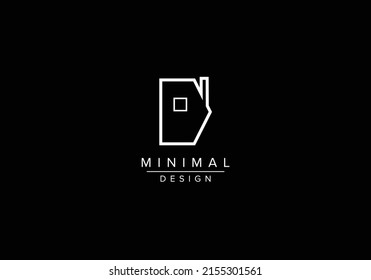 Logotipos inmobiliarios de tipo D y vector